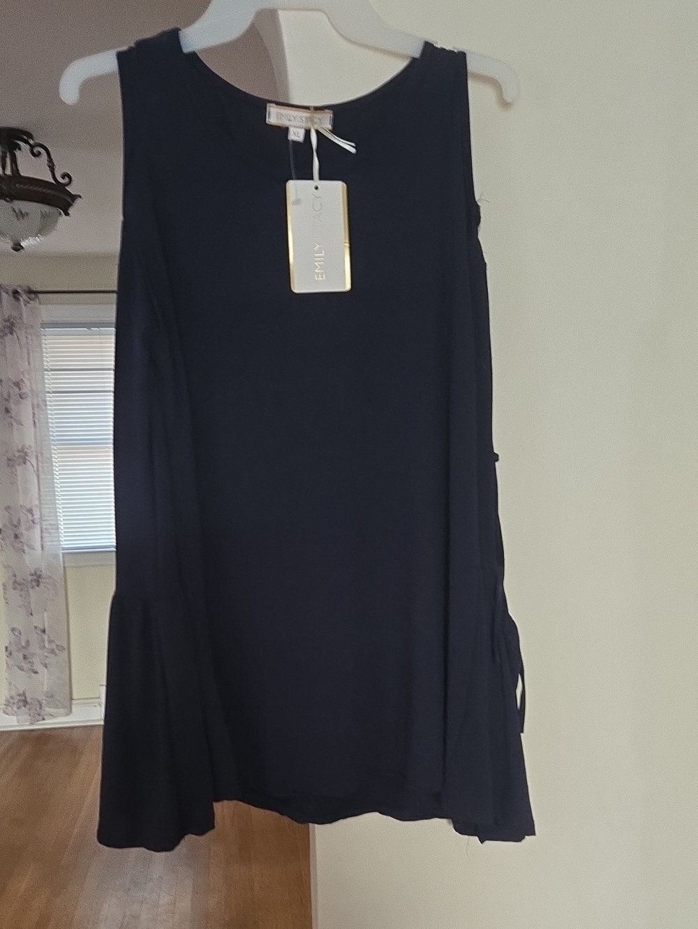 Emily & Co. Women's Navy Long-Sleeve Tee with Flared Cuff